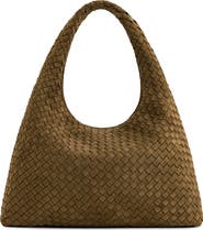 JW PEI Laura Woven Faux Suede Shoulder Bag