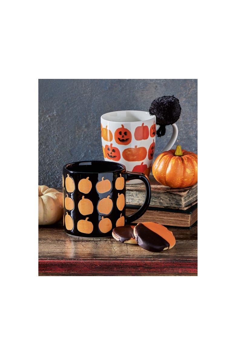 Halloween Orange Pumpkins Ceramic Mug for Fall Decor, Alternate, color, Orange