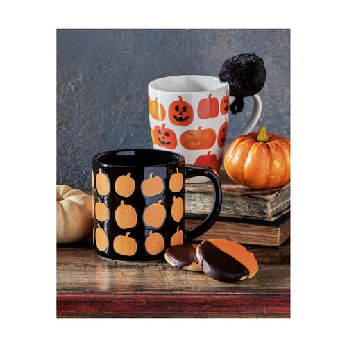 Tag Jack O'lantern Pumpkin Mug Halloween Drinkware Bone China In Orange