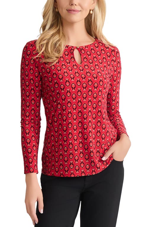 Jones New York Keyhole Top In Red