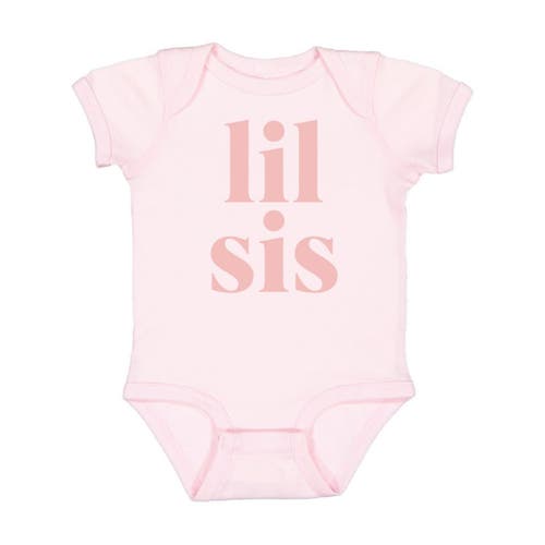 Sweet Wink Lil Sis Short Sleeve Bodysuit In Ballet Pink