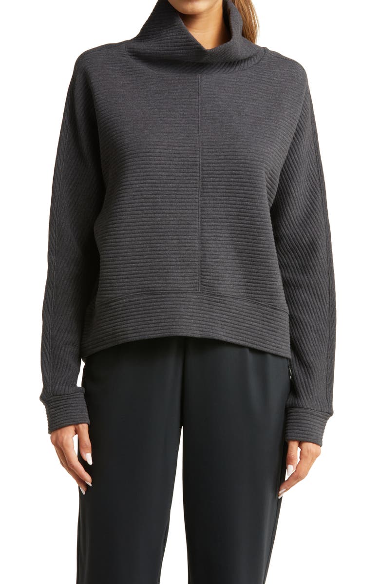 Zella Carey Ridge Funnel Neck Pullover, Main, color,