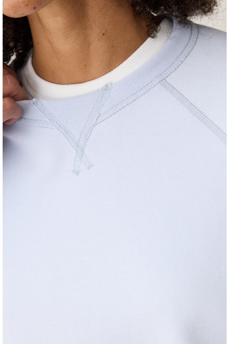 Cloud 9 Reversible Organic Cotton Blend Fleece Crewneck Sweatshirt, Alternate, color, SOFT CHAMBRAY