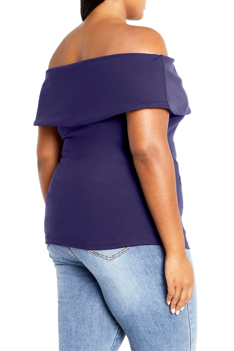 Marla Off the Shoulder Top, Alternate, color, NAVY