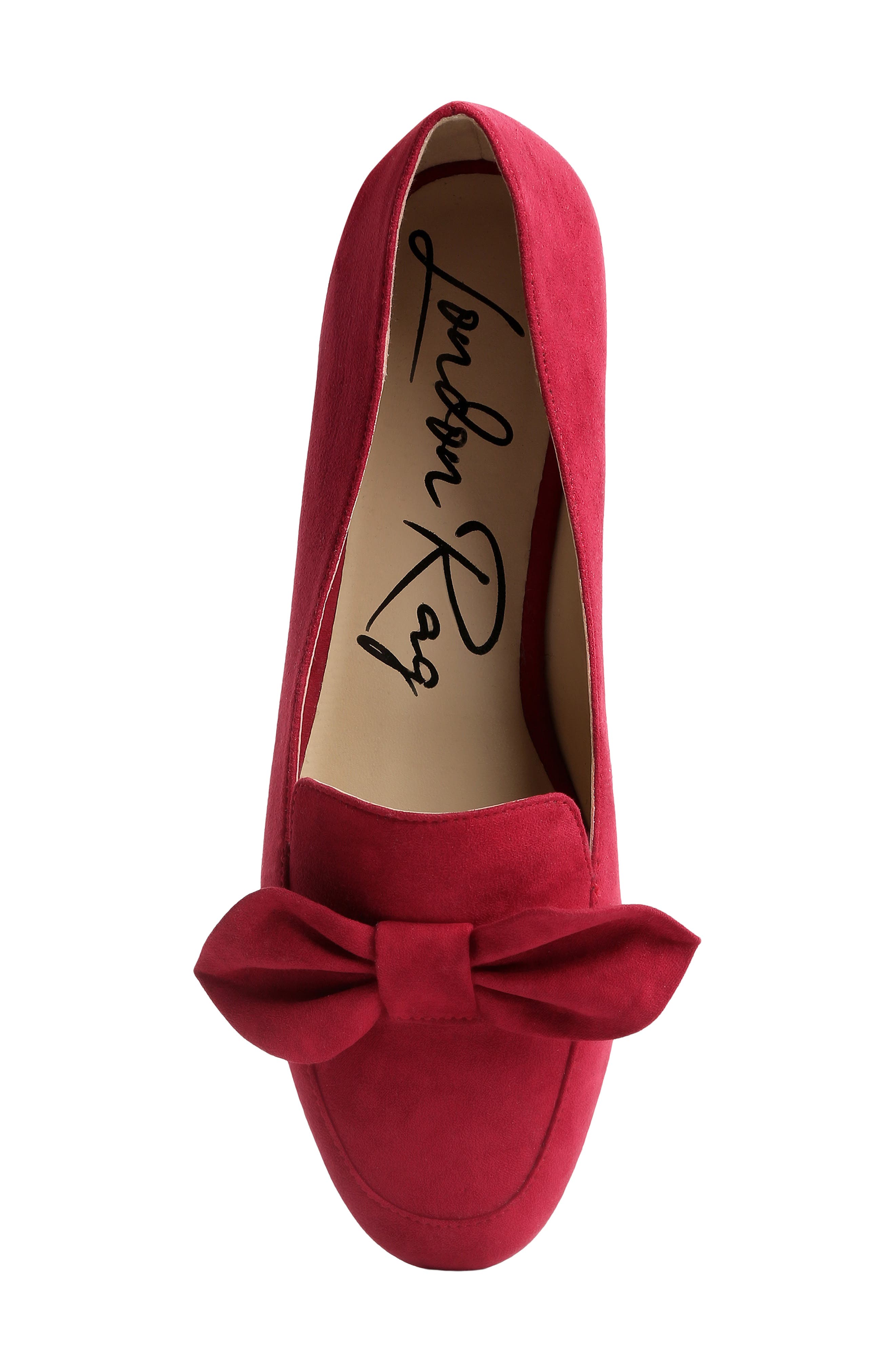 Remee Bow Loafer, Alternate, color, RED