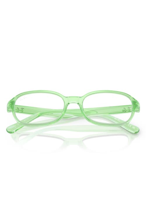 Ray Ban Ray-ban Kids' 46mm Small Pillow Optical Glasses In Transparent Green