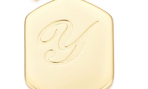 Adornia Monogram Initial Charm Chain Bracelet In Gold
