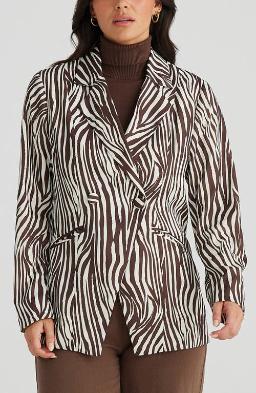 Brave + True Brave+true Blake Abstract Stripe Jacket In Zigby