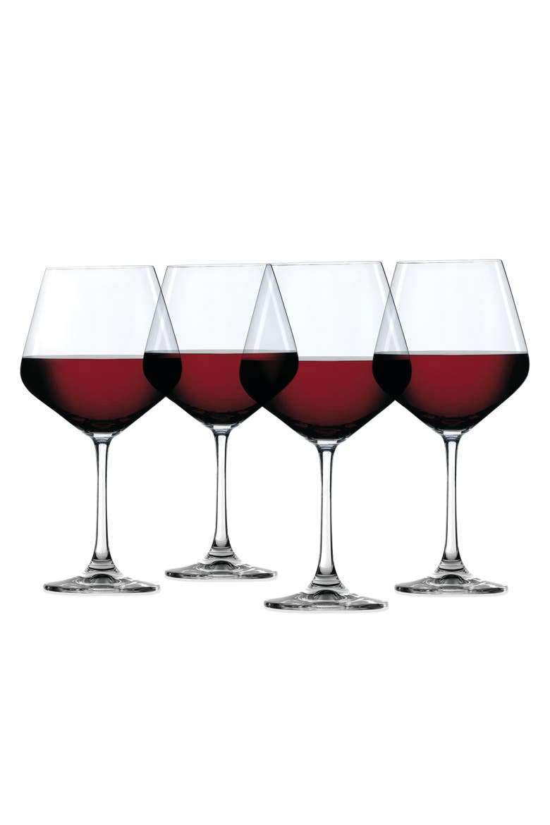 Style Burgundy Wine Glass Set of 4, Main, color, Clear