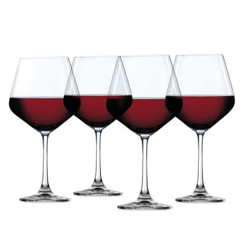 Style Burgundy Wine Glass Set of 4