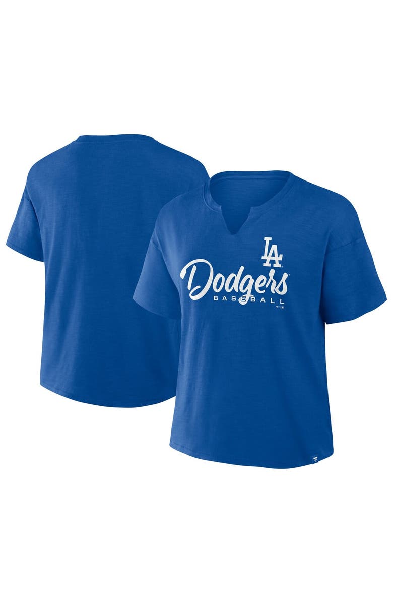 FANATICS Women's Fanatics Royal Los Angeles Dodgers Fan Fave Stadium Slub Boxy T-Shirt, Alternate, color, Royal