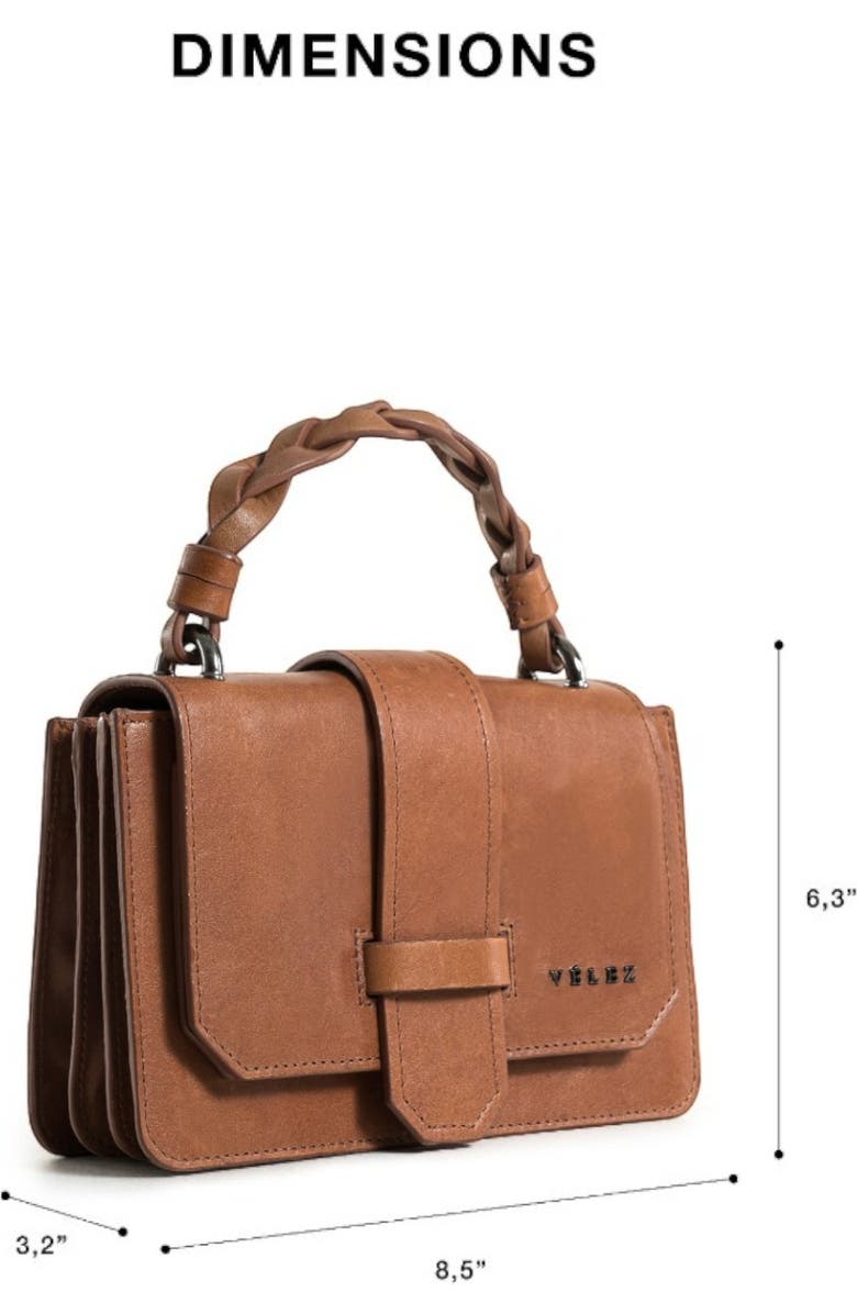 Velez Mini garniel leather bowling bag for women, Alternate, color, Honey