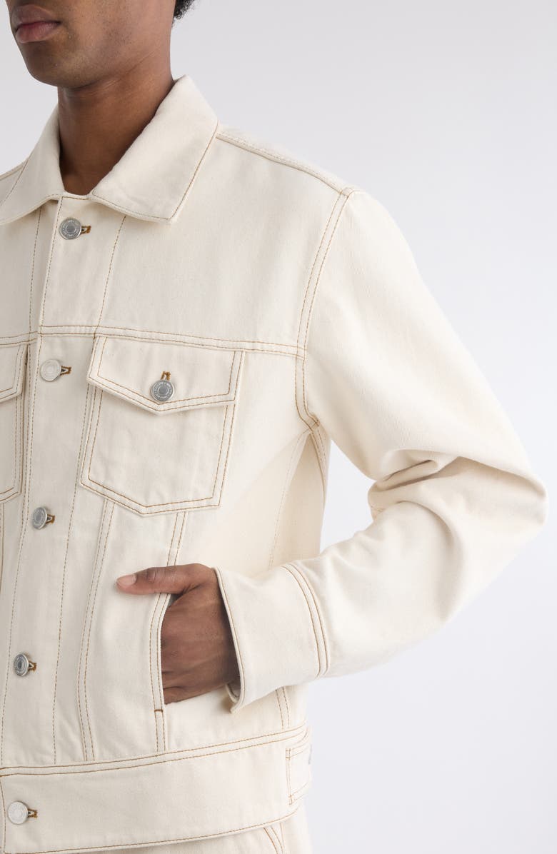 AMI PARIS Logo Embellished Trucker Jacket, Alternate, color,