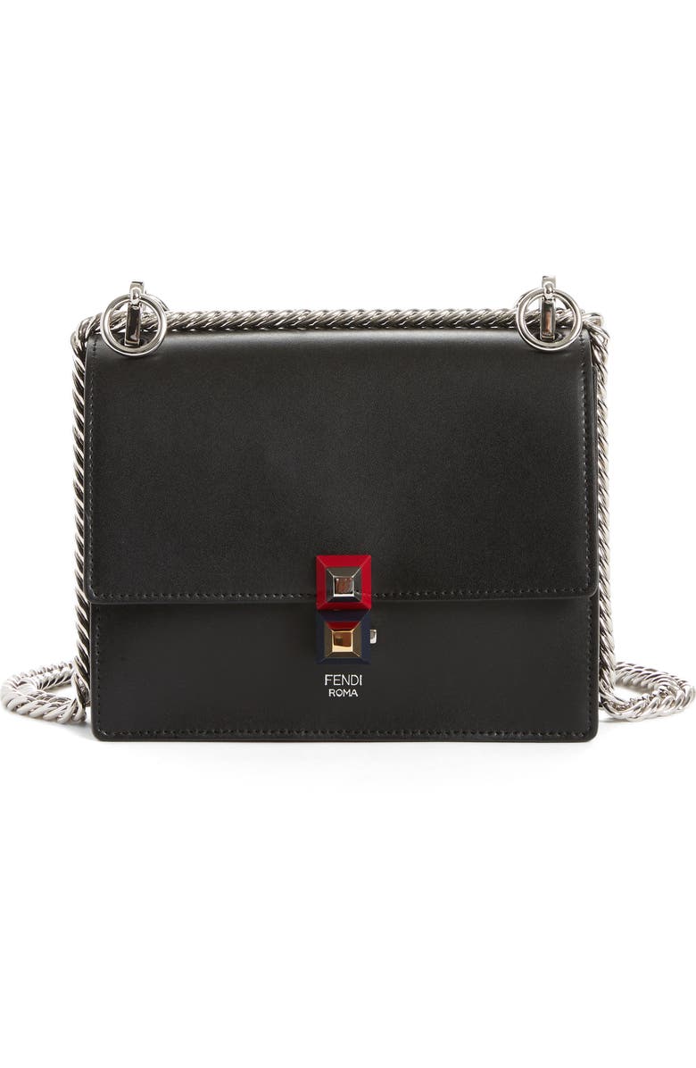 Fendi Small Kan I Leather Bag, Main, color,