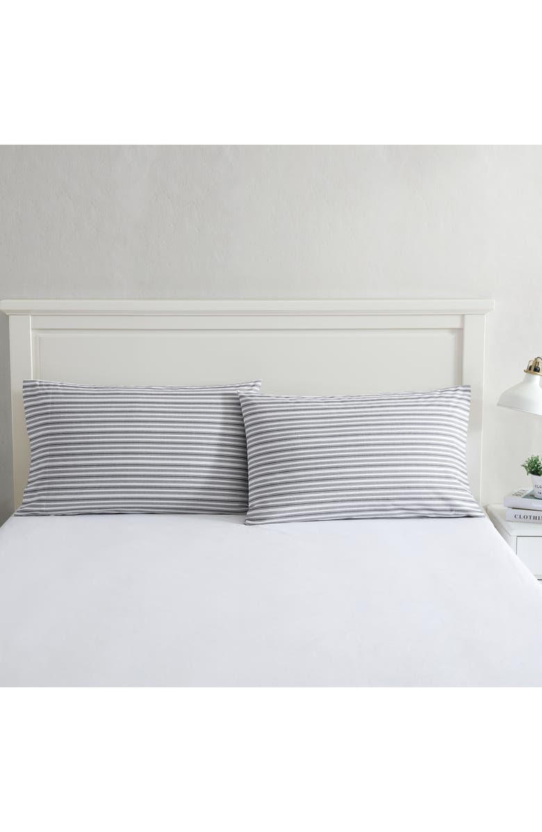 Nautica Coleridge Stripe Set of 2 Pillowcases, Alternate, color, Charcoal