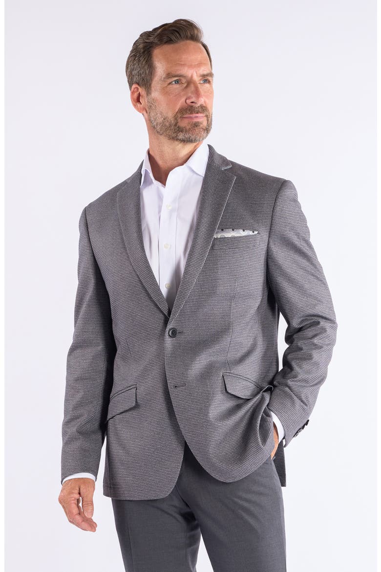 Check Knit Sport Coat, Alternate, color, GREY