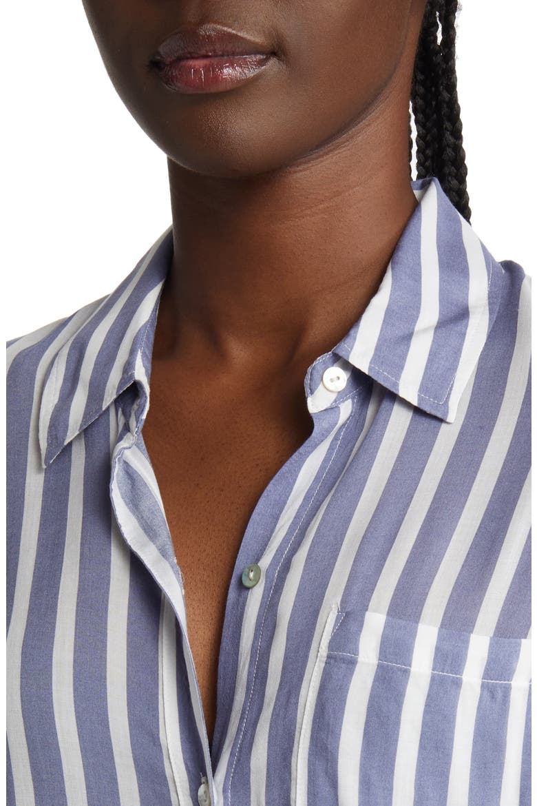 Josephine Print Button-Up Shirt, Alternate, color, TURIN STRIPE