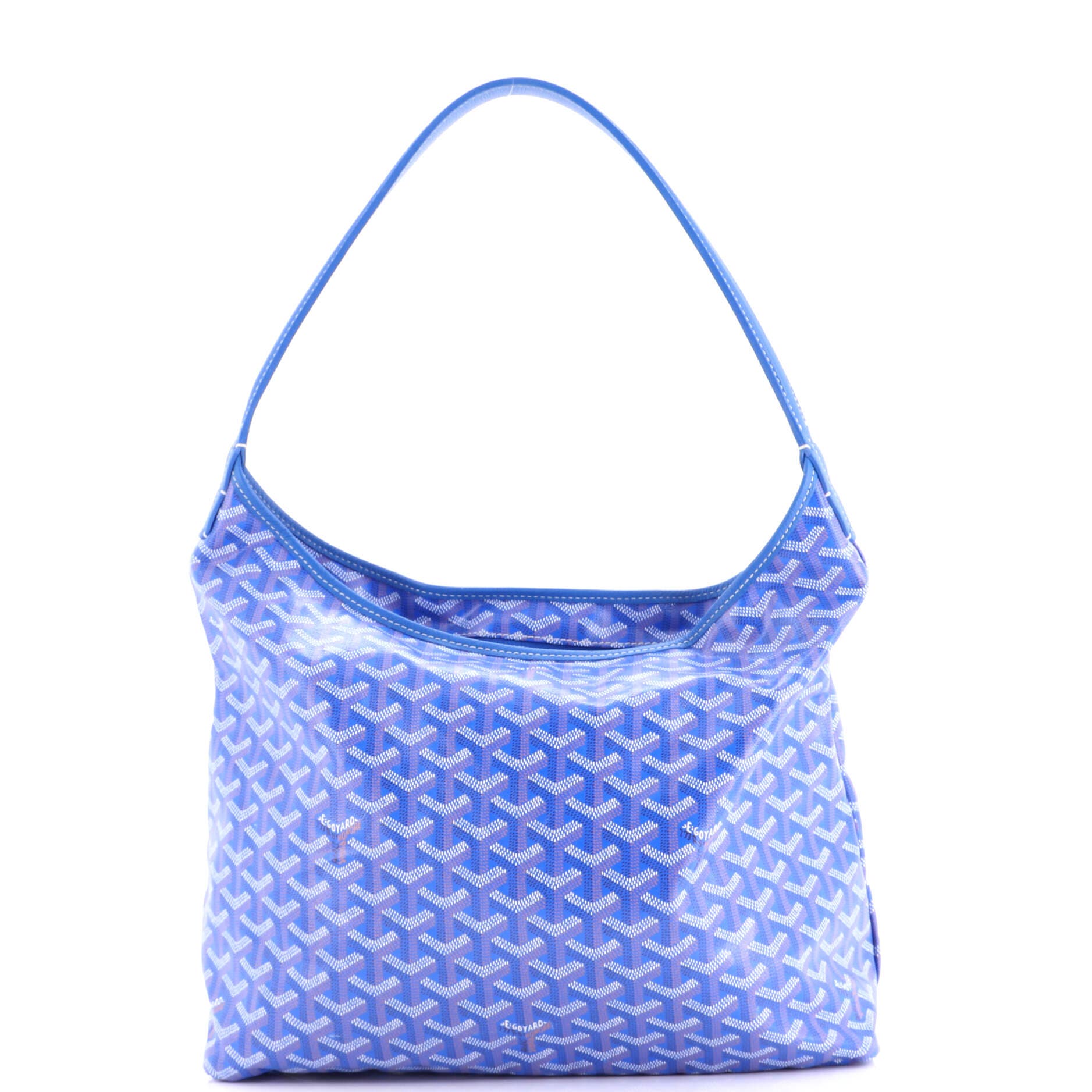 Pre-Owned Goyard Boheme Hobo Coated Canvas, Main, color, Blue