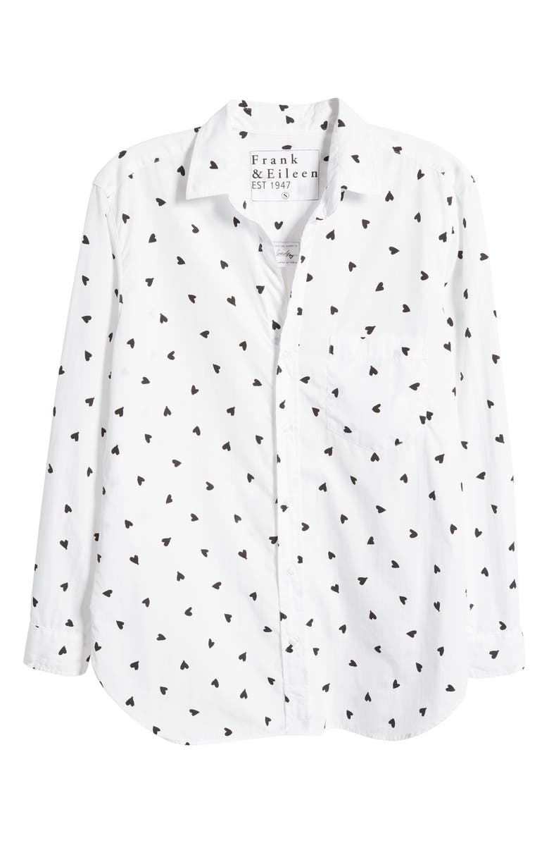 Frank & Eileen Joedy Heart Print Cotton Button-Up Shirt, Alternate, color, 