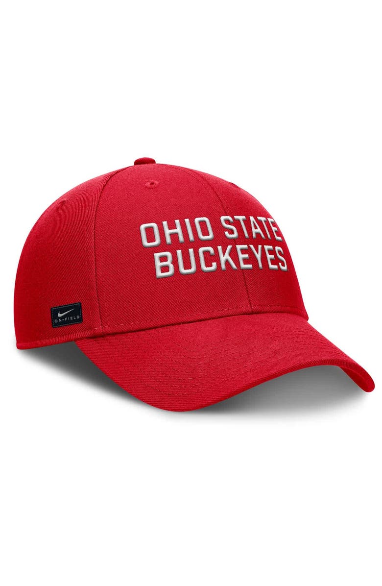 Nike Men's Nike Scarlet Ohio State Buckeyes Rise Practice Adjustable Hat, Alternate, color, Scarlet