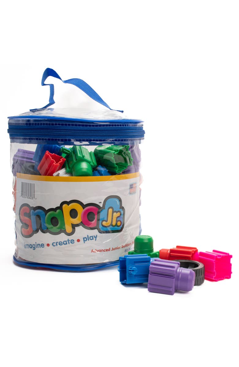 Snapo Jr. Advanced Builder's 80 Piece Kit building Blocks, Alternate, color, Multicolored