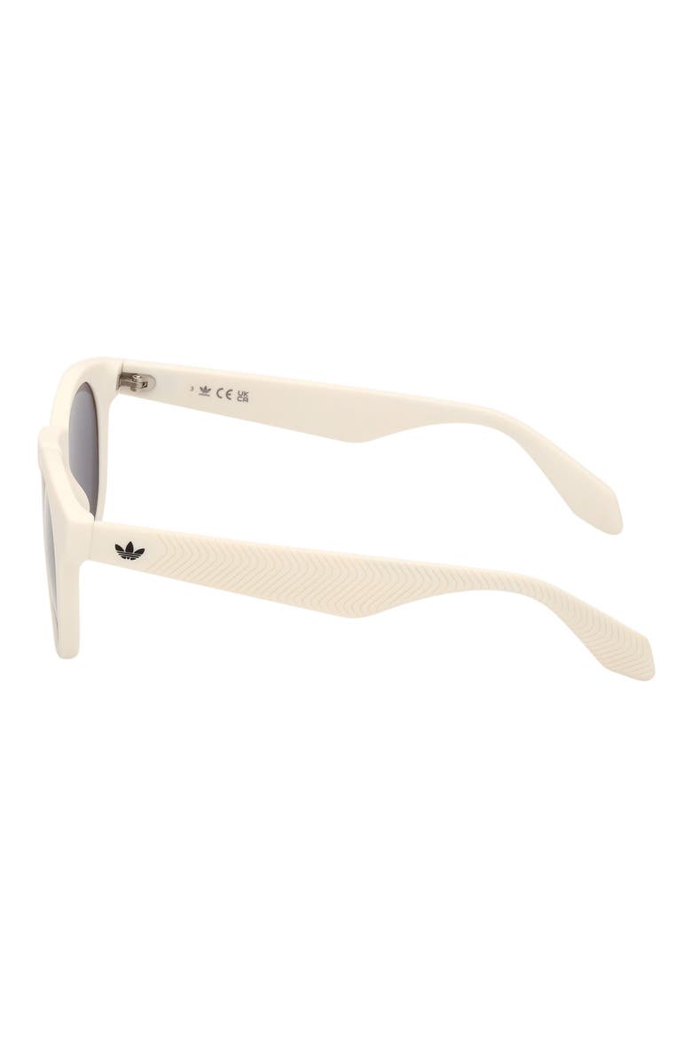 Round Sunglasses, Alternate, color, WHITE/ SMOKE