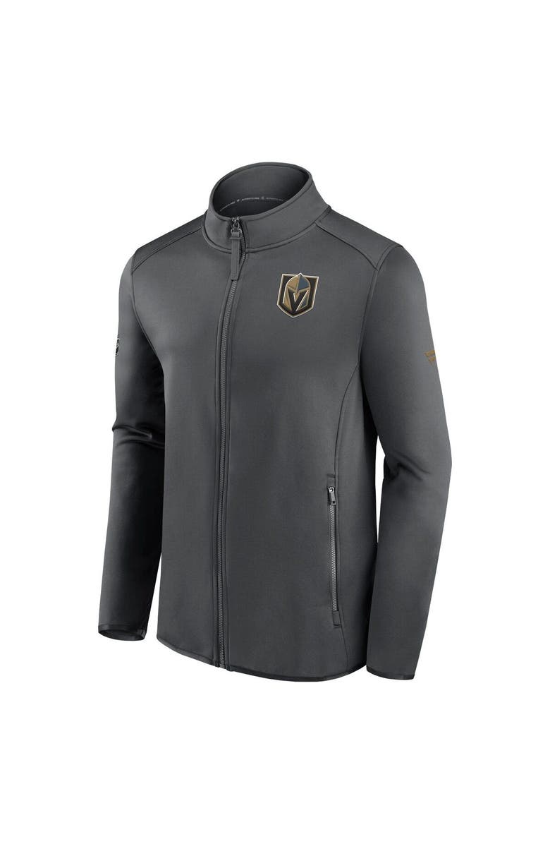 FANATICS Men's Fanatics Branded Gray Vegas Golden Knights Authentic Pro Rink Fleece Full-Zip Jacket, Alternate, color,