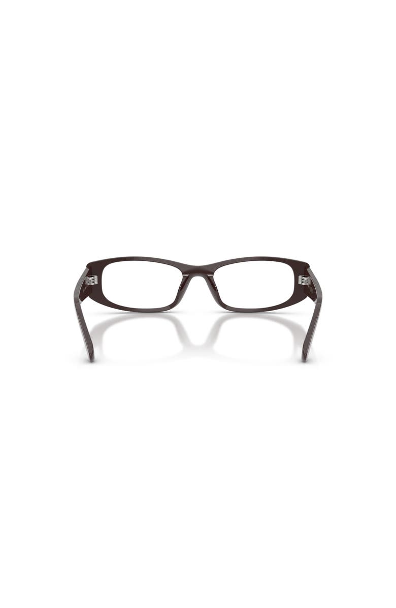 Vogue Eyewear 53mm Rectangle optical glasses, Alternate, color, Brown