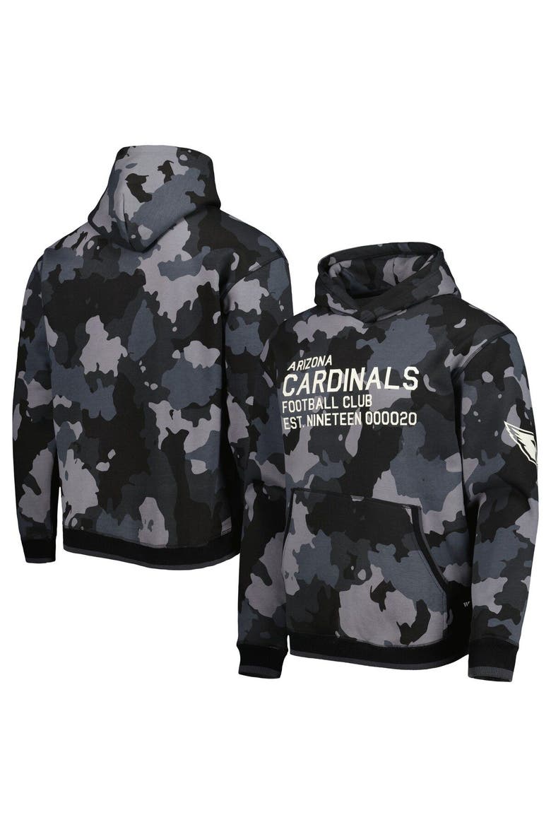 Men's The Wild Collective Black Arizona Cardinals Camo Pullover Hoodie, Main, color, Black