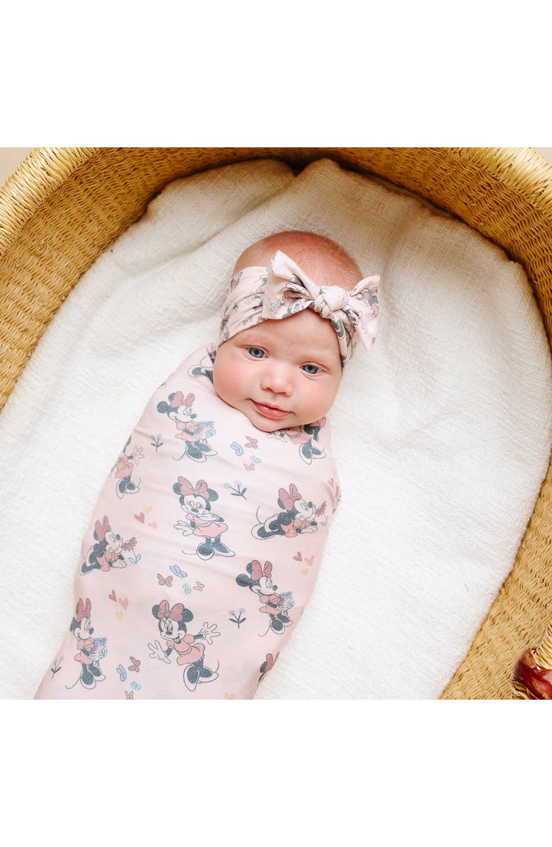 Copper Pearl Mickey Mouse Swaddle Blanket, Alternate, color, Minnie Mouse