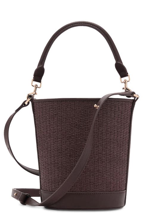Small Raffia Bucket Bag