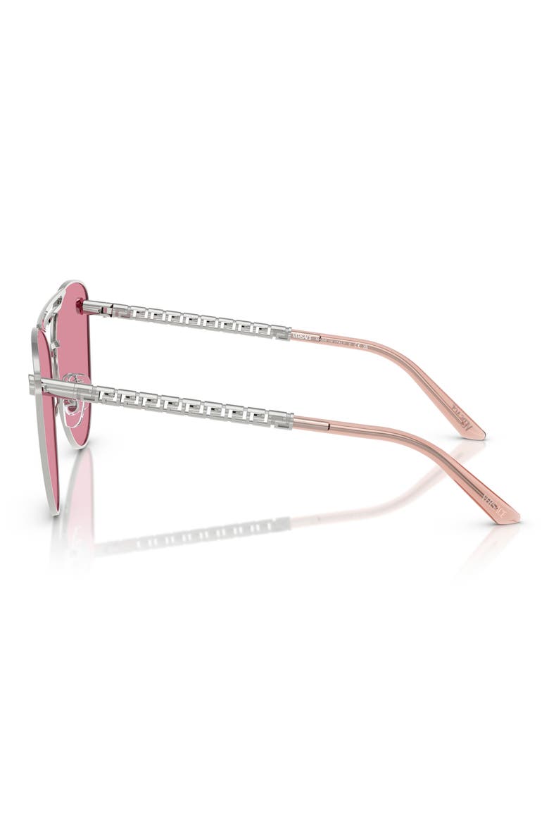 64mm Oversize Cat Eye Sunglasses, Alternate, color, SILVER/ PINK