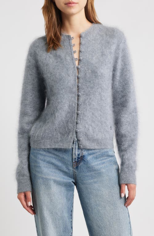 Rag & Bone Jada Brushed Cashmere Cardigan In Blue