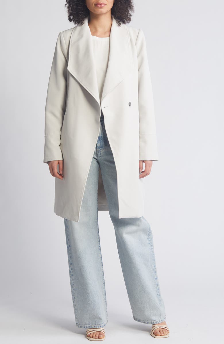 Sam Edelman Drape Front Coat, Alternate, color, 