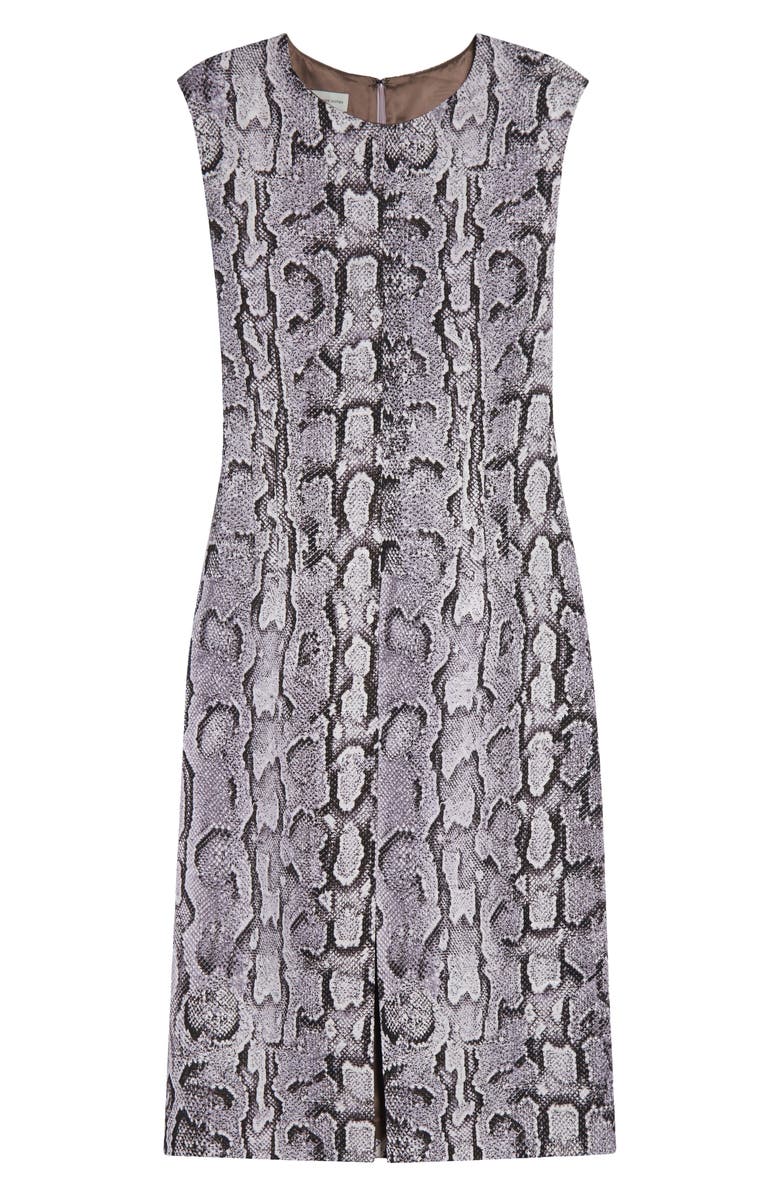 Dries Van Noten Delina Snakeskin Jacquard Sheath Dress, Alternate, color,