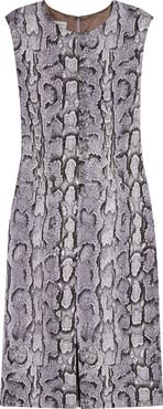 Dries Van Noten Delina Snakeskin Jacquard Sheath Dress