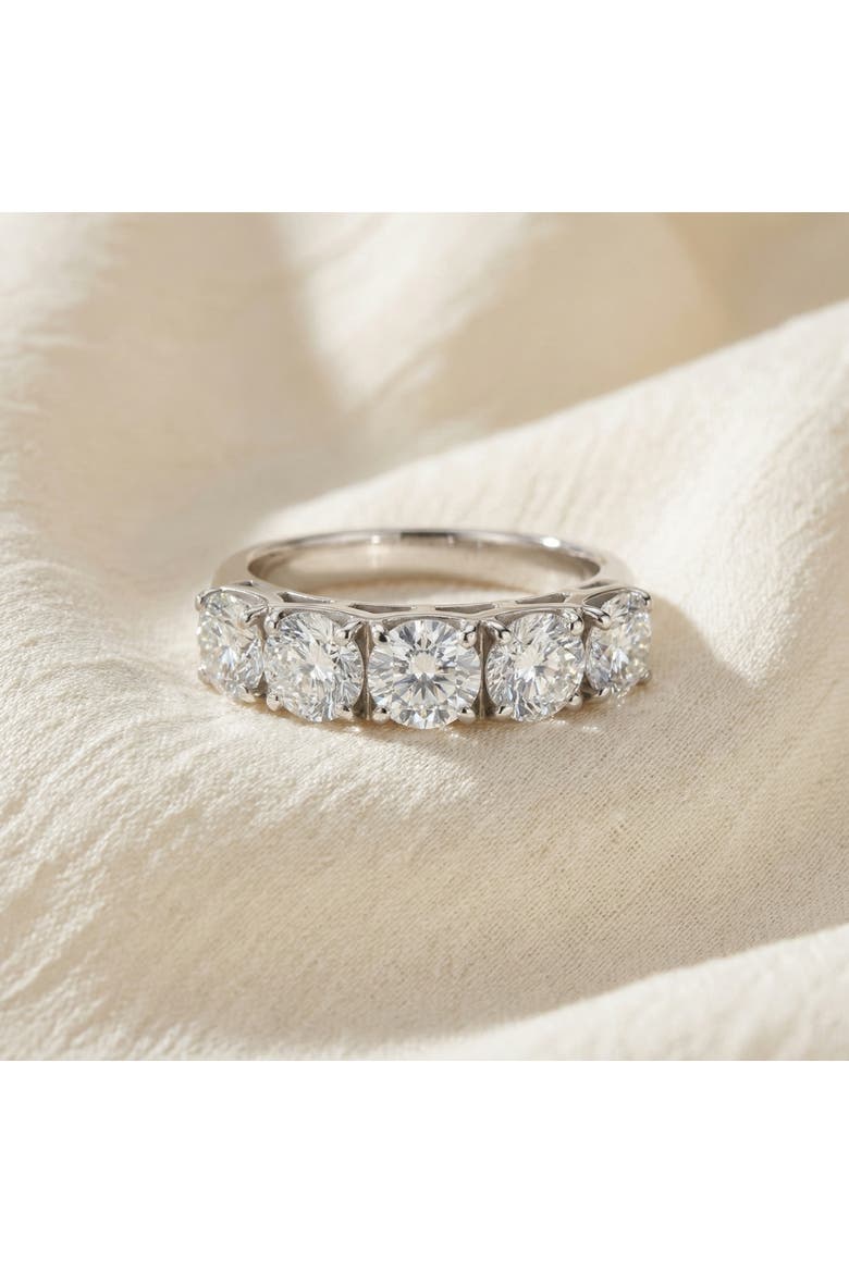 3 3/4Ct 5-Stone Lab Grown Diamond Wedding Ring 14K Gold, Alternate, color, 14k White Gold