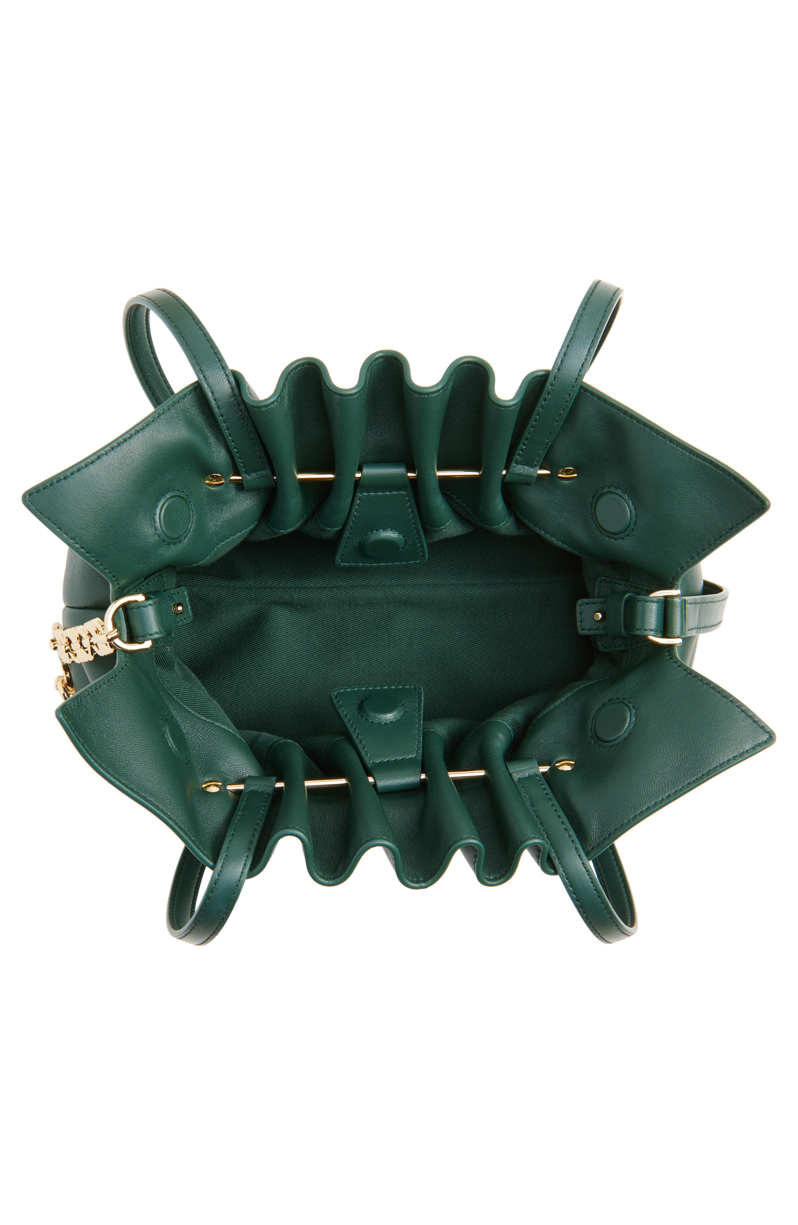 FERRAGAMO Small Gancio Piercing Soft Leather Shoulder Bag, Alternate, color, 