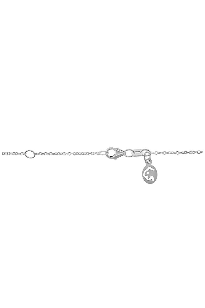 14K White Gold Sapphire Triangle Pendant Necklace, Alternate, color, BLUE