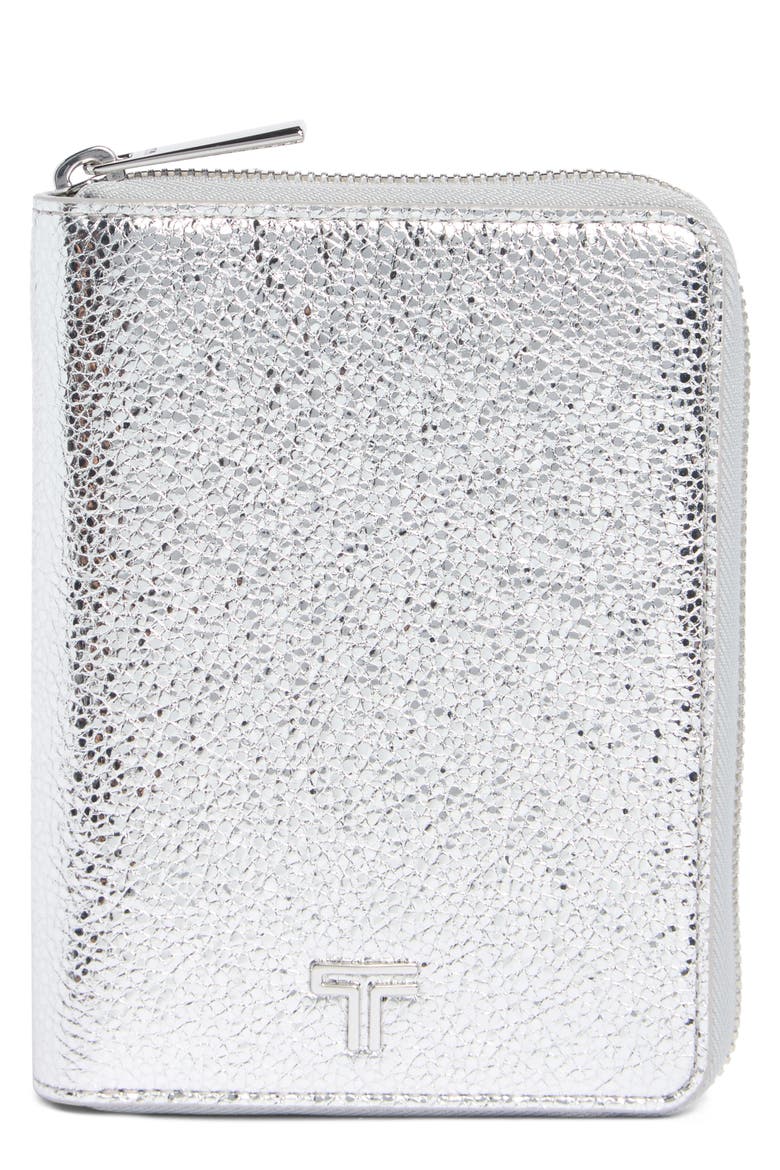 Belden Zip-Around Passport Case, Main, color, METALLIC SILVER
