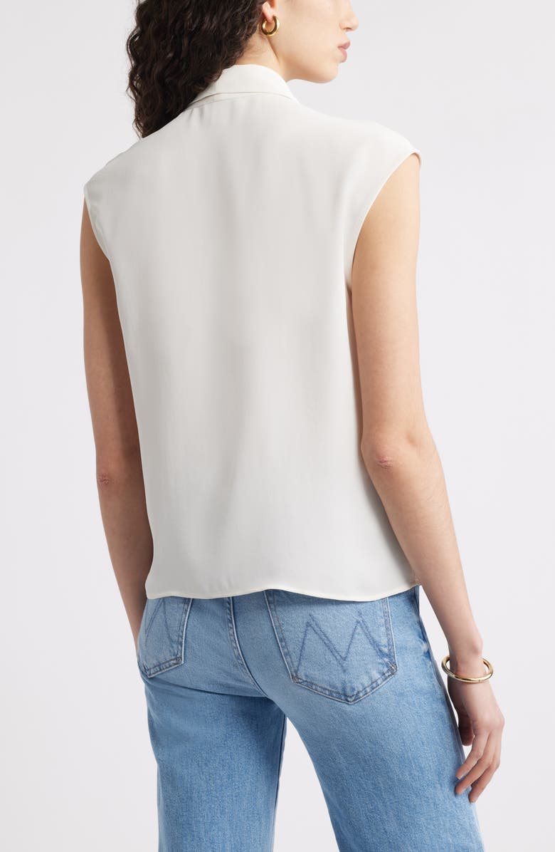 Nordstrom Tie Front Sleeveless Top, Alternate, color, Ivory Tofu