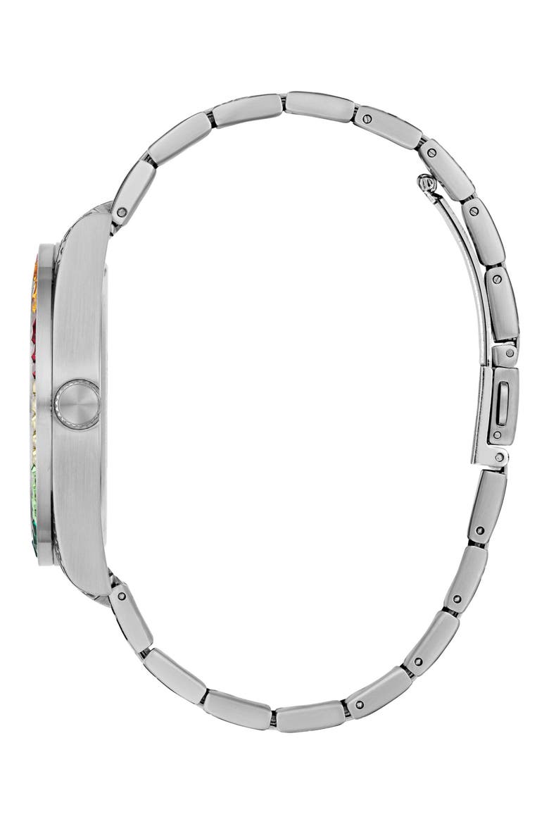 Day of the Dead Multifunction Bracelet Watch, 44mm, Alternate, color, SILVER TONE