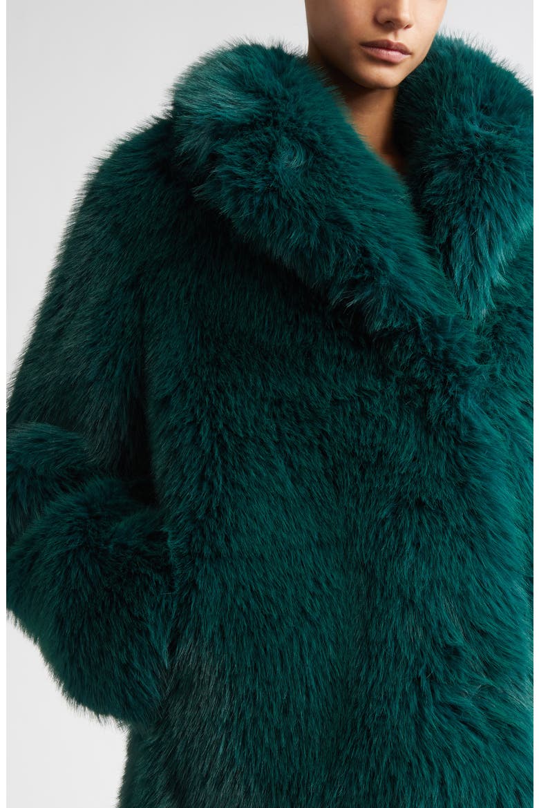 Hunter Oversize Faux Fur Jacket, Alternate, color, TEAL