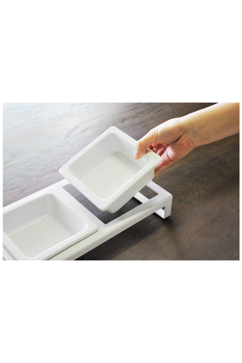Pet Food Bowls & Stand, Alternate, color, WHITE