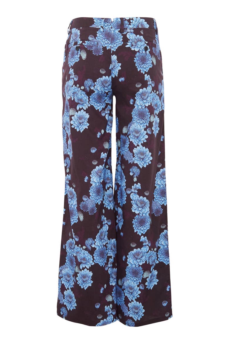 Phillis Wide Leg Tailored Pant, Alternate, color, Serious Floral Plum