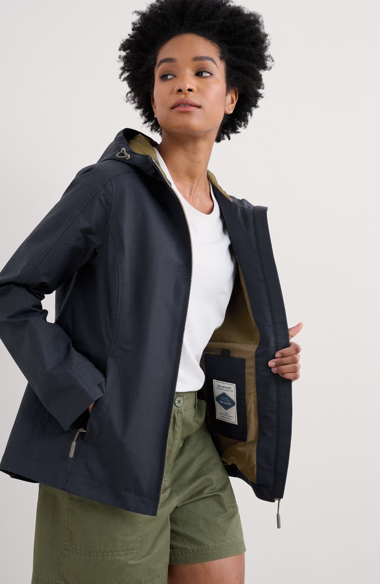 Seasalt Cornwall Waterway Hooded Waterproof Jacket, Alternate, color, Inkwell