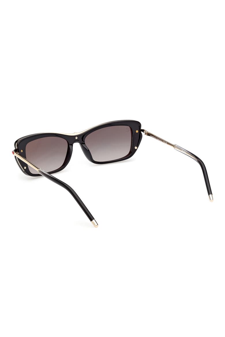 53mm Butterfly Sunglasses, Alternate, color, BLACK / GOLD / CRYSTAL BLACK
