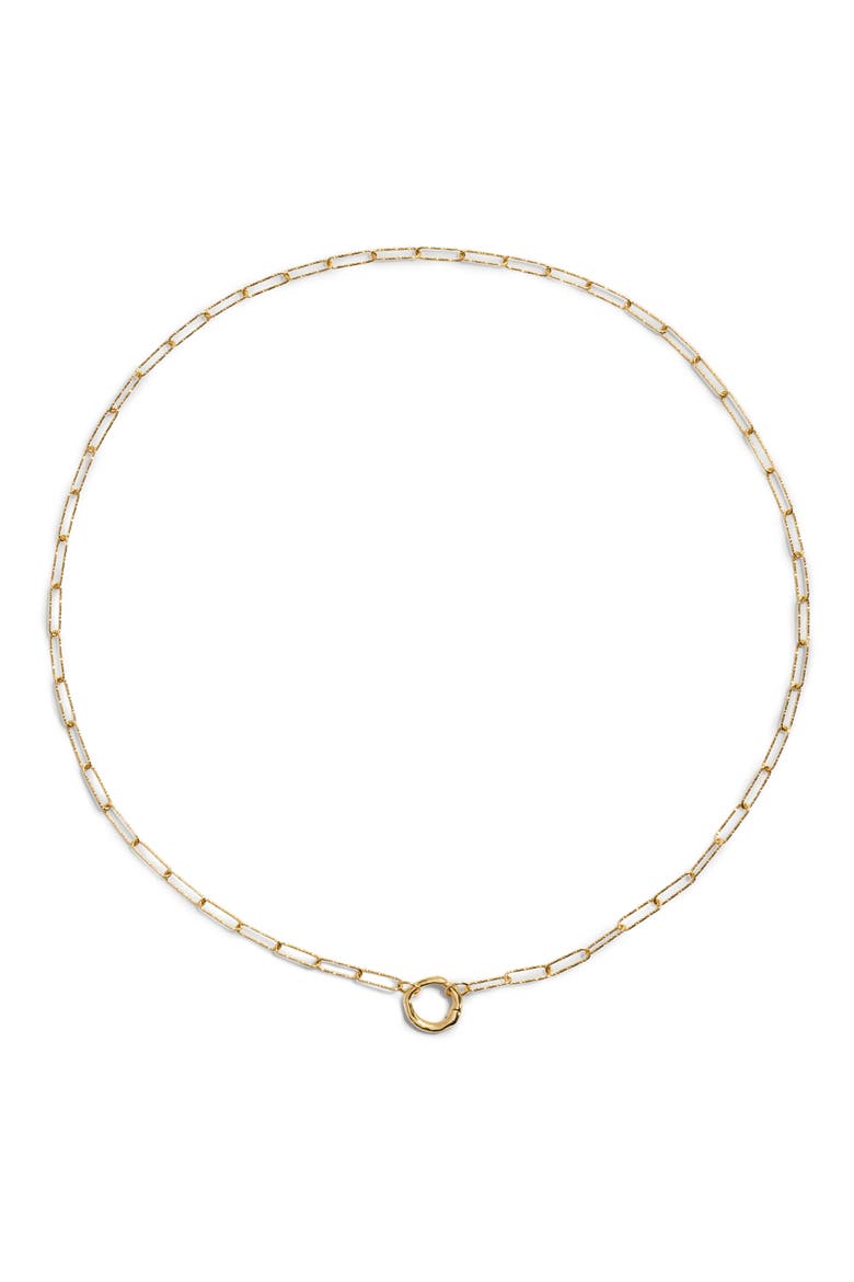 Alta Textured Charm Necklace, Main, color, 18K GOLD VERMEIL