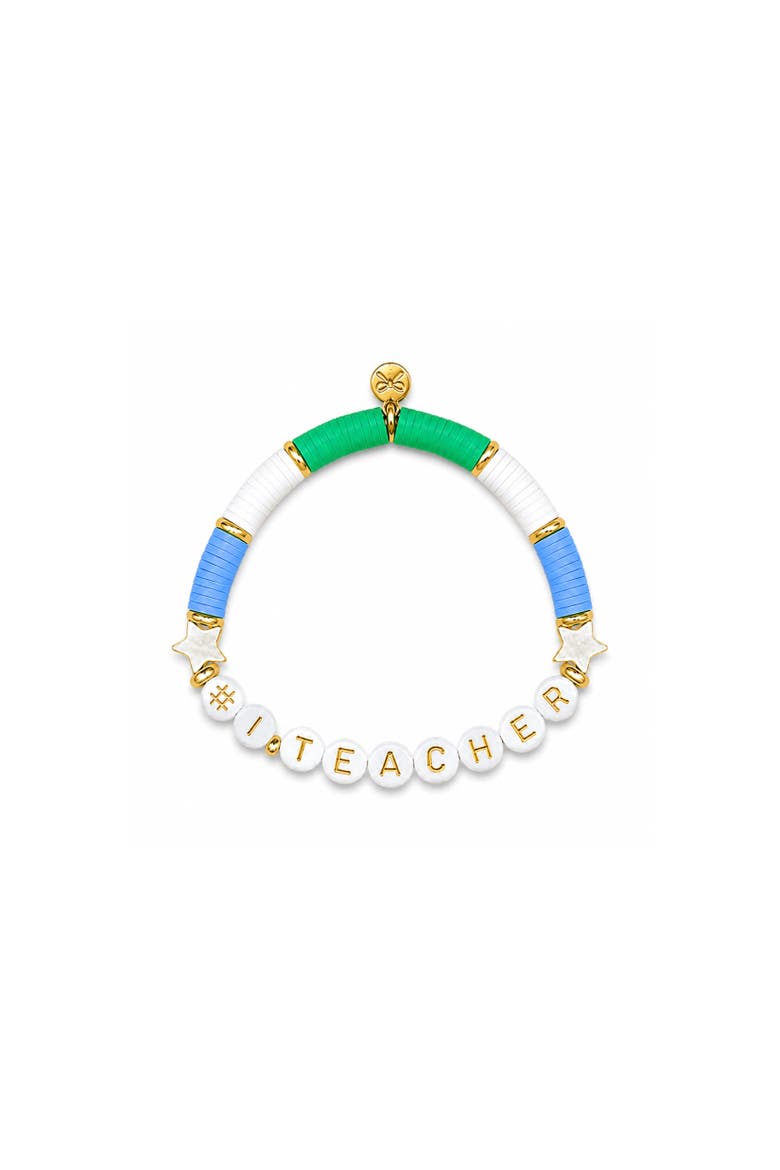#1 Teacher Women's Bracelet, Alternate, color, Blue/White/Green