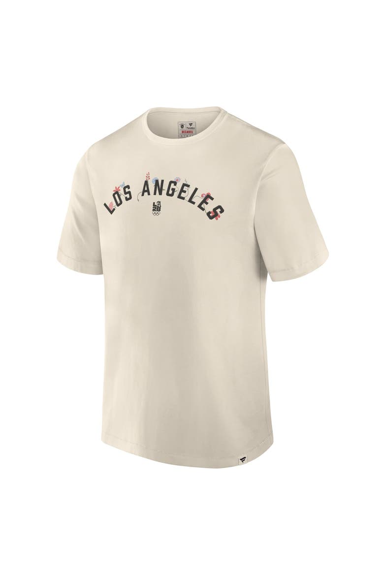 Men's Fanatics Cream LA28 Summer Olympics Bloom T-Shirt, Alternate, color, Cream